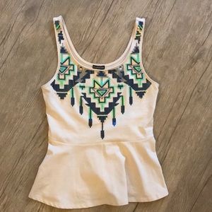 Sequin Peplum Tank